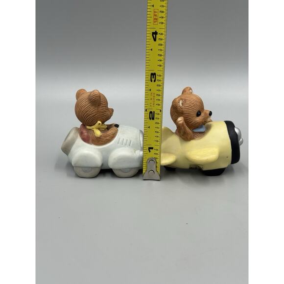 Vintage Homco Home Interiors Traveling Bears Car & Plane #1463 Lot Of 2 - Picture 5 of 8